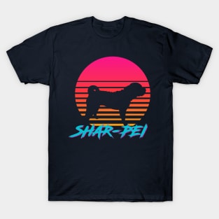 Chinese Shar-Pei 1980s Sunset T-Shirt